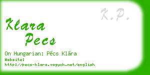 klara pecs business card